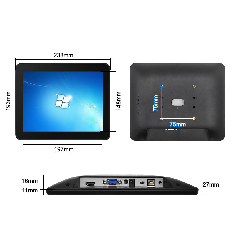 Wholesale Industrial 9.7'' 12.1'' 15'' 15.6'' 17'' 17.3'' 19.5'' 21.5'' 23.8'' Inch Screen Ip65 Lcd Display Industrial Monitors