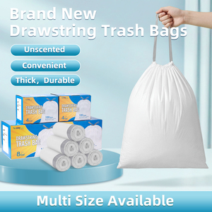 <span class=keywords><strong>Sacchi</strong></span> per la Spazzatura Bianchi con Cordoncino da 13 Galloni, Resistenti e Multiuso, con Logo Personalizzato, per Cucina e Soggiorno - Product Image 3