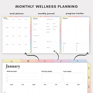 Diario de Entrenamiento Semanal/Diario Personalizado <span class=keywords><strong>DIN</strong></span> <span class=keywords><strong>A5</strong></span> con Tapa Dura y Caja de Regalo para Registrar Metas Deportivas, Ejercicio, Progreso de Fitness para Mujeres - Product Image 3