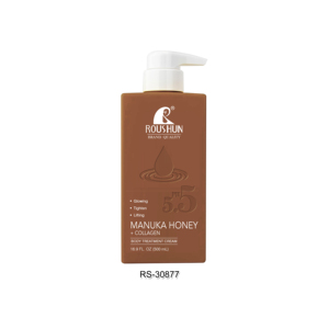 Crème hydratante pour le corps au miel de Manuka et au collagène ROUSHUN, pour peaux sèches et déshydratées, 500 ml - Product Image 1