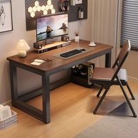 Escritorio de Oficina Rectangular de Madera Moderno y Elegante para el Hogar, Estudio y Uso en Edificios de Oficinas, Diseñado para Escribir y Trabajar con la Computadora