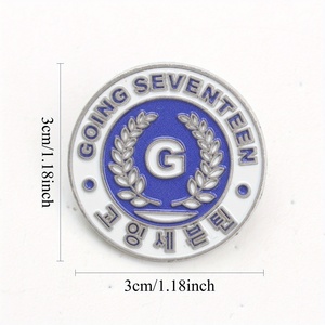 Going Seventeen 韩国真人秀镀银锌合金胸针简约学院风时尚礼物派对礼物 - Product Image 4