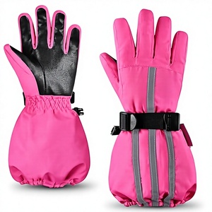 Custom Winter Ski Snowboarding <b>Gloves</b> Waterproof Breathable Insulated Polyester Mittens Factory Wholesale - Product Image 2
