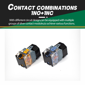 Lvbo giá thực LA38-11D 10A Bạc địa chỉ liên lạc 1No 1Nc 22mm thiết lập lại tự khóa đẩy nút chuyển đổi - Product Image 5