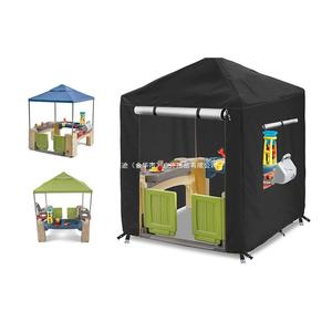 Housse de maisonnette pour enfants en tissu Oxford, 142x142x153cm, protection extérieure imperméable pour les enfants de 3 à 8 ans - Product Image 5