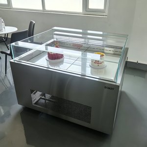 Vitrina Refrigerada Comercial Personalizada para Pasteles con Isla Central, Gabinete de Conservación de Frescura con Enfriamiento por Aire -8°C ℃   ~ 3 ℃   Para Panaderí<span class=keywords><strong>a</strong></span> de Alta Gama - Product Image 4