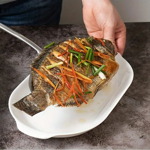 Pala Plana Ranurada Grande de Acero Inoxidable, 1 Unidad, Antiadherente, con Mango Largo, Utensilio de Cocina para Freír Pescado, Servir Huevos y Cocinar - Product Image 4