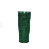 Gobelet isotherme sous vide à double paroi en acier inoxydable 304 Diamond Bling 700 ml avec couvercle et paille, maintien thermique 6-12 heures