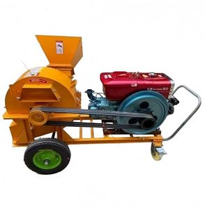 High Diesel Engine <b>Wood</b> <b>Crusher</b> Palm <b>Wood</b> Powder Sawdust Making Machine 1t/h Capacity 15cm Max Diameter Core Components Motor - Product Image 1