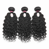 Extensiones de cabello humano virgen indio de alta calidad 100%, pelucas crudas, ondas rectas, rizadas, varias 8 28 pulgadas, encaje de cierre profundo