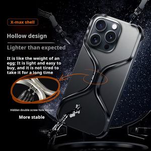 <span class=keywords><strong>Funda</strong></span> de teléfono de disipación de calor sin marco de Metal para <span class=keywords><strong>Iphone</strong></span> 13 14 15 16 Pro Max aleación Bare Metal Feel Phone Cove - Product Image 4