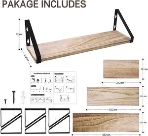 Model <strong>Style</strong> <strong>Shelves</strong> Price Advantage Three Layer Wall Mounted Wall <strong>Shelf</strong> - Product Image 3