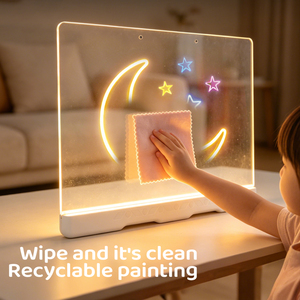 Tableau d'écriture LCD réutilisable <span class=keywords><strong>Magic</strong></span> Glow Drawing, protection des yeux, tableau lumineux pour enfants - Product Image 3