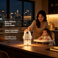Mini Licuadora Portátil Eléctrica de Alta Velocidad para Leche de Soya, Procesador de Alimentos, Mezclador de Frutas con Tazón de Mezcla de Vidrio, 250W OEM