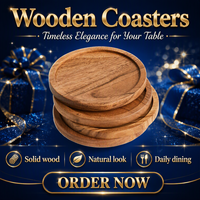 Ensemble de sous-verres carrés en bois écologiques faits à la main pour restaurants et usage domestique, épaisseur personnalisée durable de 3 mm
