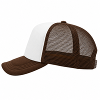 Casquette de baseball unisexe en mousse avec logo personnalisé, blocs de couleur, maille respirante, protection solaire pour l'été et les activités de plein air
