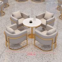 Mobilier de restaurant et de café en cuir personnalisable pour salon de thé commercial, style moderne et minimaliste, avec banquette et chaise