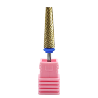 Nueva llegada: Brocas de carburo de tungsteno cónicas plateadas multifuncionales de 66 mm y 24 mm, súper largas, de corte cruzado, para puntas de uñas acrílicas