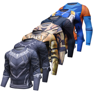 Camiseta deportiva con estampado Digital 3D de personajes de películas de Anime para hombre, camisetas personalizadas con tu propio logotipo, camisetas Rash Guard BJJ JIU JITSU para hombre - Product Image 1