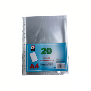 Carpeta de Archivos Transparente de 20 Páginas, Material PP con Inserciones Transparentes, FUNDAS TRANSPARENTES - Product Image 2