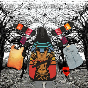 OEDTF Bolsos cruzados para mujer y hombre, con diseño de animales, gran capacidad, correa ajustable, cierre de cremallera, mochila de PU para senderismo al aire libre - Product Image 2