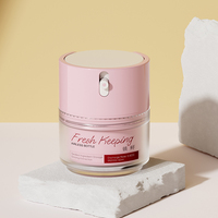 Emballage de crème de sérum sans air tout plastique de luxe pour soins de la peau matériau PET remplaçable bouteilles cosmétiques couvercles de bouchon/fermetures de bouteilles