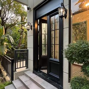 <span class=keywords><strong>Porte</strong></span> moderne <span class=keywords><strong>en</strong></span> <span class=keywords><strong>fer</strong></span> <span class=keywords><strong>forgé</strong></span> double <span class=keywords><strong>avec</strong></span> verre dépoli, résistante aux ouragans, pour entrée extérieure, cuisine extérieure, application <span class=keywords><strong>en</strong></span> centre commercial - Product Image 2