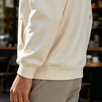 Sweat-shirt OEM pour homme à col montant et demi-zip, en molleton doux French Terry, pull à demi-zip, veste polaire à demi-zip, pull à demi-zip pour homme