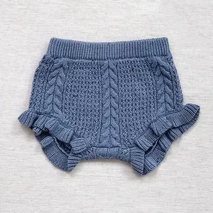 Y-F Bébé 100% coton vegan fil tricoté dentelle bloomers pantalon couche-culotte couverture unisexe bébé fille bébé garçon