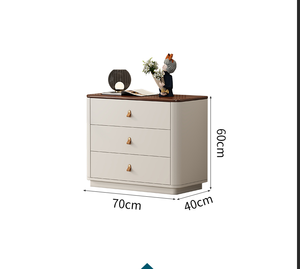 Hiện đại Ba Sáu ngăn kéo tủ Tempered Glass dễ dàng lắp ráp bệnh viện sử dụng rắn gỗ bàn trang điểm gương phòng ngủ z595 + BS x477 - Product Image 1