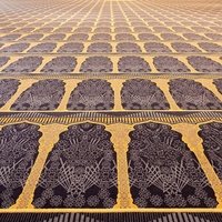 Tapis de mosquée Bocai personnalisé en laine et nylon tissé, à poils longs, écologique, motif jacquard Axminster pour la grande prière de la mosquée