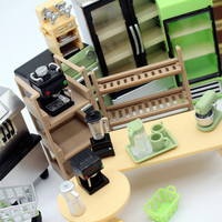Meubles miniatures, table à thé, jouet DIY pour maison de poupée, jouet miniature en plastique