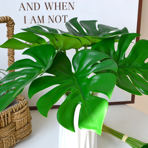 Foglia di Monstera Artificiale Realistica in Seta, 29cm, Stelo Singolo, per Decorazione Casa e Soggiorno - Product Image 2