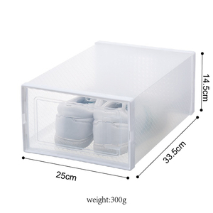 Caixas Organizadoras de Tênis Empilháveis de Plástico Transparente, Economizadoras de Espaço, Grandes Caixas de Armazenamento para Armário - Product Image 2