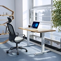 Bureau électrique réglable en hauteur OMNI avec préréglages de mémoire, design moderne, ergonomique et durable, certifié BIFMA, compact et mobile