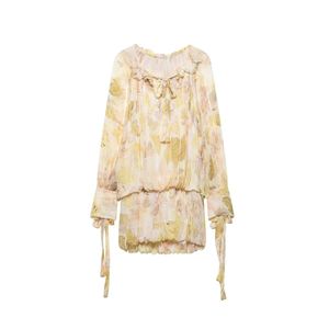 TAOP & ZA 2025 Primavera Moda Nuevo estilo europeo y americano Impreso Manga larga Cuello redondo Vestido corto 2634076 - Product Image 1