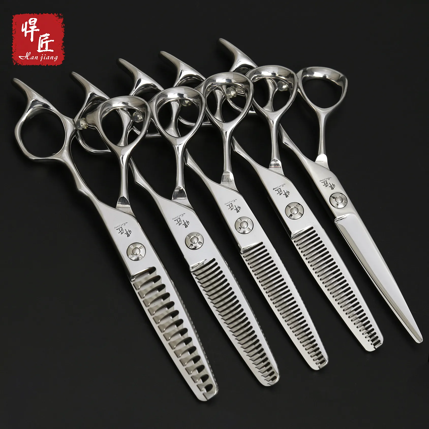 Japanese 440C Steel Professional Hair Cutting Scissors Thinning Kit Salon Barber Shears Hairdresser Scissors