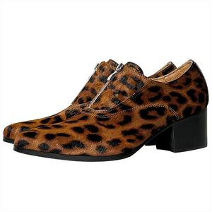 Chaussures en cuir à talons hauts de 6 cm pour hommes - Chaussures habillées en cuir à talon pointu en cuir de vachette pleine fleur, nouveau style pour hommes - Product Image 4
