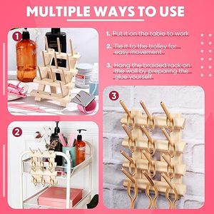 Thread Spool Holder Mini Wooden Wire Rack Display <b>Stand</b> Hair Braiding & Blanket Ladders Rack 23/5000 Braiding Hair Rack - Product Image 6