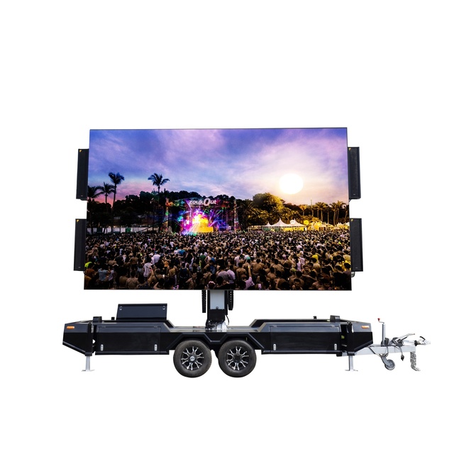 2026 Hot Selling JCT EF16 Factory Price P4-P10 Outdoor Advertising Mobile LED Billboard/Sign Trailer 1080P 5000cd Brightness