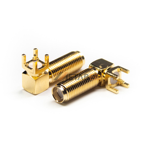 Connecteur SMA femelle <span class=keywords><strong>à</strong></span> angle droit, corps long, montage sur panneau, trou traversant, PCB, 50 ohms, <span class=keywords><strong>jack</strong></span> - Product Image 5