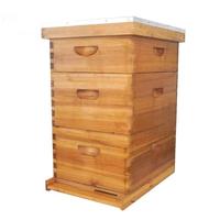 Nouvelle ruche Langstroth complète à 3 niveaux, 10 cadres, en bois de sapin enduit de cire d'abeille, kit de démarrage de ruche avec cadres