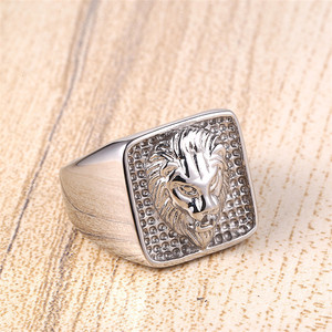 Bán Buôn Punk Phong Cách Viking Illuminati Cá Nhân <span class=keywords><strong>Skull</strong></span> Lion Sterling Silver Và Nhẫn Ngón Tay Vàng Cho Nam Giới - Product Image 3