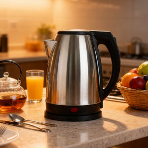 กาต้มน้ำไฟฟ้าสแตนเลสเกรดโรงแรม ขนาด 1800 มล. ควบคุมอุณหภูมิอัจฉริยะ ปิดอัตโนมัติ ป้องกันการต้มจนแห้ง ใช้ได้ทั้งในบ้านและนอกบ้าน - Product Image 2