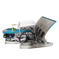 Planteur de riz de champ à haute efficacité 4 rangées de semence de riz de marche Machine transplanteuse 5 Hp ligne de production de moteur 3600 tr/min