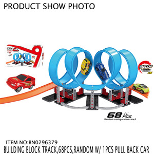 Jacko Toys Juguetes Pistas De <span class=keywords><strong>Carrera</strong></span> DIY Blocs de Construction à Assembler Voitures de Piste Rotatives à 360 Degrés avec Fonction de Recul <span class=keywords><strong>pour</strong></span> Enfants - Product Image 2