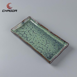 Assiettes rectangulaires en céramique de style japonais Assiettes de cuisine à longue bande <span class=keywords><strong>Sushi</strong></span> Sashimi pour restaurants spécialisés - Product Image 4