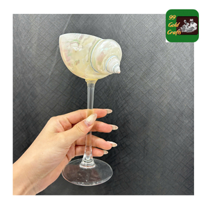 Verre à vin artisanal <span class=keywords><strong>en</strong></span> coquille d'escargot naturelle, design classique, avec <span class=keywords><strong>bouchon</strong></span> <span class=keywords><strong>en</strong></span> paille, résistant au lave-vaisselle, verre décoratif pour bar et fête - Product Image 3