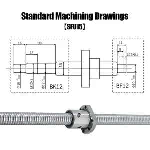 HLTNC CNC Высокоскоростной и Высокоточный SFU1204 SFU1605 SFU2005 SFU2505 SFU3205 C3 шариковый винт заземляющий шариковый винт для станка с ЧПУ