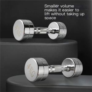 Commercial Home Gym Fitness Equipment Chrome Stainless Steel Electroplated <b>Dumbbells</b> - Product Image 4